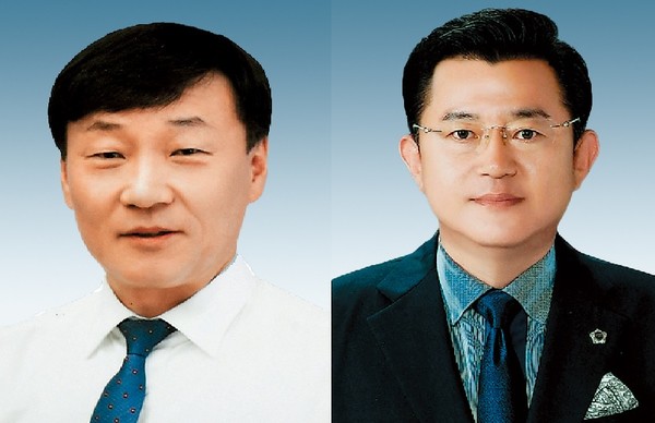 남종섭(왼쪽) 의원과 박근철 의원.<사진=경기도의회 제공>