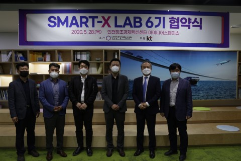 인천창조경제혁신센터는 28일 KT와 ‘SMART-X LAB 6기’ 협약식을 가졌다.<사진=인천창조경제혁신센터>