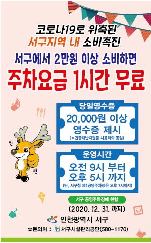  ‘지역소비 촉진형’ 주차요금제 포스터.