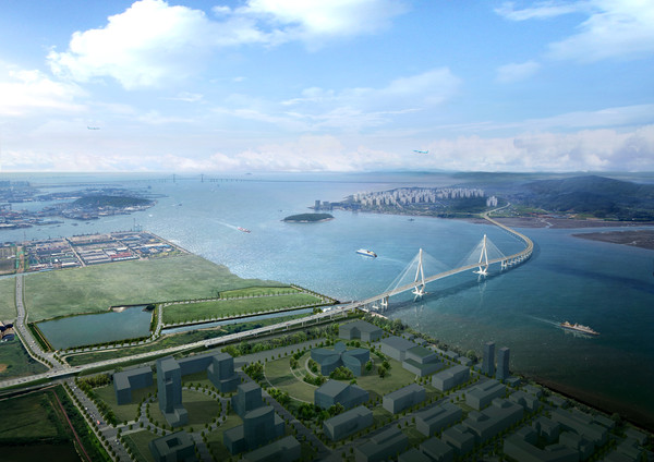 2025년 개통 예정으로 공사 중인 제3연륙교 조감도. <사진=인천시>