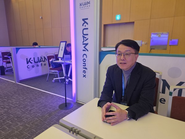 'K-UAM Biz Salon(비즈살롱)' 현장에서 만난 김상돈 스타버스트 한국지사 대표. 2025.11.20. [사진 = 박지현 기자]
